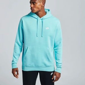 Nike fleece hoodie in Aqua